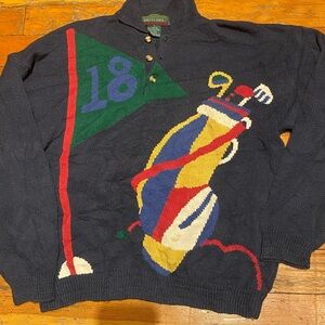 Vintage Britches Navy Golf Sweater